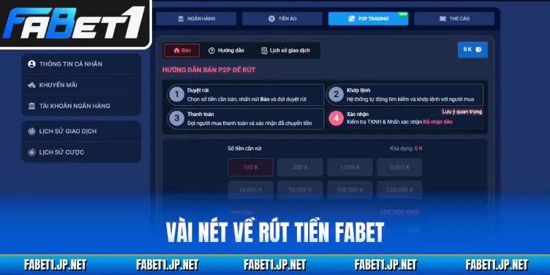 Vài nét về rút tiền FABET